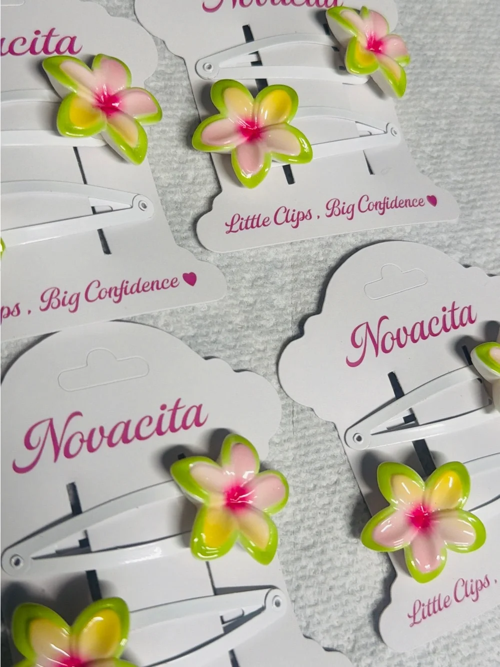Novacita Flower Snap Hair Clips- Set